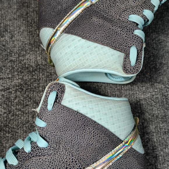 Nike Dunk Sky Hi Wedge Shoes Womens Size 7.5 Gray Safari Iridescent 585560-002 - Picture 6 of 10